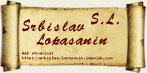 Srbislav Lopašanin vizit kartica
